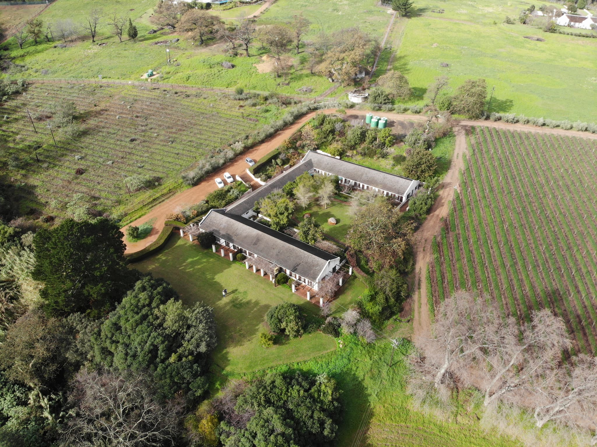 Aerial view of Navarre Stables and Helderberg Mountains